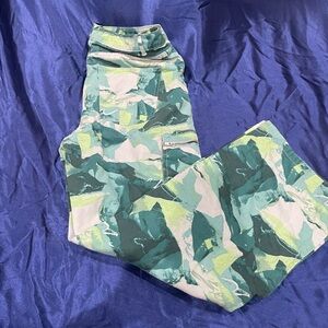 multi colored straight leg pants